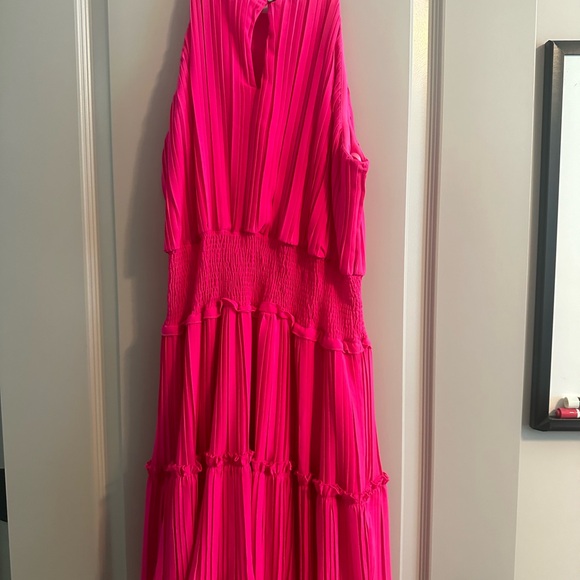 NWT Hot Pink She + Sky Pleated Mini Dress Medium - Picture 3 of 5